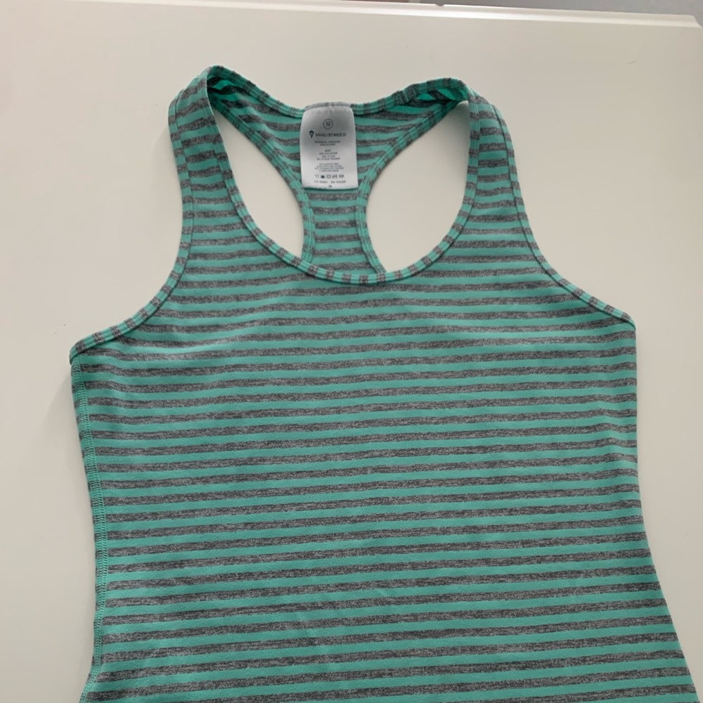 Mint green and gray Ivivva tank top